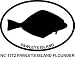 PAWLEYS ISLAND FLOUNDER Oval Bumper Sticker Image