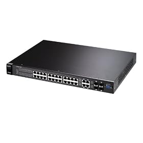 ZyXEL 24-port Web Managed Switch w 2 SFP slots and PoE by