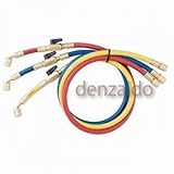 FUSO R407C/R404A/R507A/R134a バルブ付チャージホース 150cm 赤 FS-721BB-1