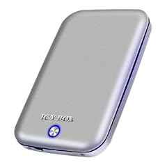 ICY BOX IB-272StU-OT USB2.0 HDD Gehaeuse fuer 6,3cm 2.5Zoll SATA HDDs USB2.0 Mini One Touch Backup Funktion LED blau Alu silber