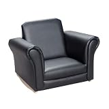 Gift Mark Upholstered Rocking Chair Black