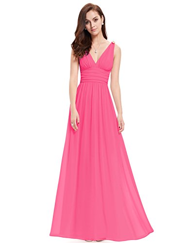 Ever Pretty Elegant V-neck Long Chiffon Crystal Maxi Evening Dress 09016