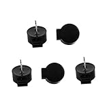 uxcell 電子連続音ブザー　5個DC3 / 5V 60mA　11x9.5x5mm　ブラック　プラスチック製