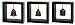 Set of 3 Framed Hanging Bell Table Top Decorations 15"