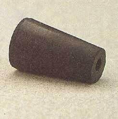 Plasticoid Black Rubber Stoppers, One-Hole 9.5M291,