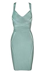 Cocktail Nylon/Rayon/Spandex Fitted Stretchy Bandage Dress/Bodycon Dress/Club Dress/Evening Dress/Party Dress/Midi Dress 