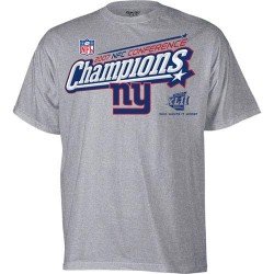 New York Giants NFC Champs Adult Locker Room T-shirt with Super Bowl XLII Logo