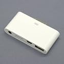 4.3対応 iPad 専用 5in1 カメラコネクション キット SDカード&USB AV出力 ホワイト 白