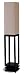 Contemporary Style Black Finish Wood Base Floor Lamp