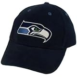 NFL SEATTLE SEAHAWKS HAWK NAVY DARK BLUE VELCRO HAT CAP