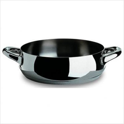 Mami Low Casserole with Handles - Mirror Polished Finish Size: 7.87