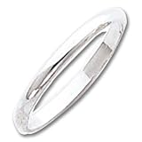 Sterling Silver 2mm Half-Round Band