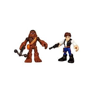 Star Wars 2011 Playskool Jedi Force Mini Figure 2Pack Chewbacca Han Solo