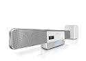 Philips SoundBar Blu-Ray Heimkinosystem (HDMI, Upscaler 1080p, DivX Ultra-zertifiziert, Apple iPod-Dock, USB 2.0) silber