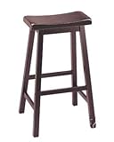 Set of 2 29"H Bar Stools Walnut Finish