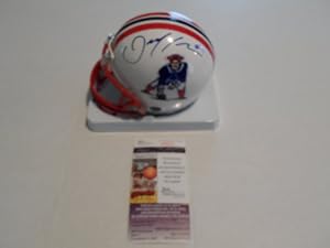 Julian Edelman Autographed Throwback New England Patriots mini helmet JSA COA! Rare !