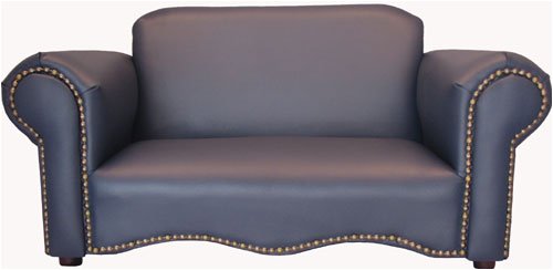 Toys: Traditional Kids Sofa by Fantasy Furniture   Navy Leather