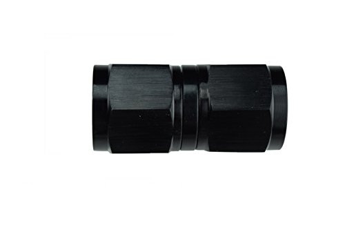 -8AN Female Flare Swivel Straight Coupler 8 AN Adapter Fitting Black 7010-08B