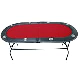 73 Red 8 Player Poker Table