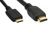 HDMI Mini Kabel, InLine�, HDMI St auf Mini St, verg. Kontakte, schwarz, 1,5m - 