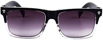 Retro big box rivets decorative sunglasses driving (Transparent gradient box)