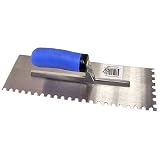 14 x 4-1 2 Inch Notched Trowel - Rubber Handle