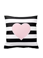 Bottega Tessile Cojín Con Relleno Extraíble (Negro/Rosa)