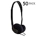 Encore ENC-06 Stereo Headphones Bulk Disposable 50 Pc. Pack