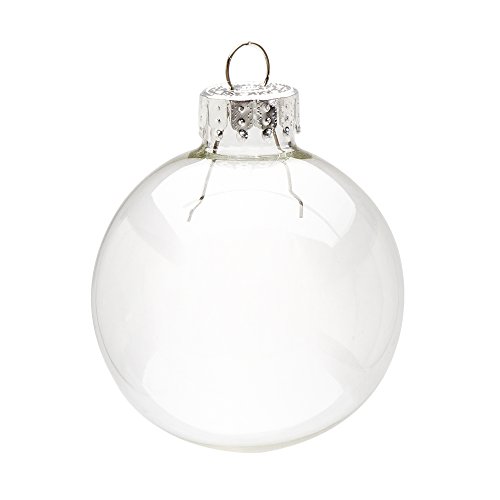 Darice 2610-40 10-Piece Heavy Duty Glass Balls Clear Glass, 50mm