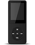 AGPTek® 70 Stunden Wiedergabe 1,8" MP3-Player Music Player 8GB Speicherkapazität,schwarz