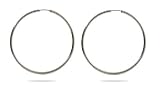 Eve's Addiction Sterling Silver Continuous Hoop Earrings - 1.75 Inch