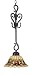 Landmark 369-VA Tiffany Buckingham 1-Light Pendant, 25-Inch, Vintage Antique with Tiffany Style Glass