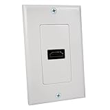 Cables Unlimted AUD4900 White Single HDMI Wall Plate