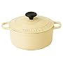Chasseur Cast Iron 18cm, 1.5ltr Round Cream Casserole