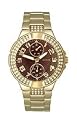 GUESS CRYSTAL 100 METER GOLD TONE LADIES WATCH - U13002L2
