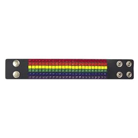 Leather Wristband Gay Pride Rainbow Studs Cuff Bracelet