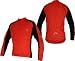 Mens More Mile Red Long Sleeve winter Cycle Jersey Top