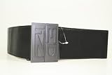 Fendi Belts Black Leather with Silver Buckle 8C0346 (Size 85 and 90)