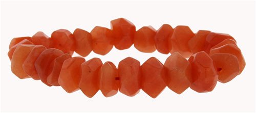 Click here to buy Faceted Free Form Bracelet - Red Aventurine.