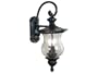 Kenroy Home 80531ORB Gregorian Two-Light Medium Wall Lantern with 7-Inch Seeded Hammered Glass Shade