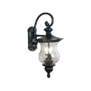 Kenroy Home 80531ORB Gregorian Two-Light Medium Wall Lantern with 7-Inch Seeded Hammered... by 