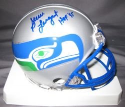 Steve Largent Signed Seattle Seahawks Mini Helmet w/HOF 95