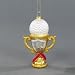GLASS GOLF BALL ON PRIZE POT ORNAMENT - 4.25