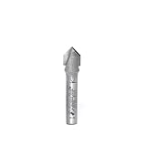 Amana Tool 45700 V Groove 2-Flute Carbide Tipped Router Bit, 1/4-Inch Shank