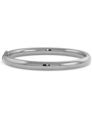 CleverEves 18Kt White Gold Tube Bangle 6.3mm