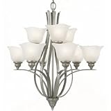 Murray Feiss Antique Pewter Morningside Chandeliers Entrance / Foyer