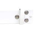 Boston Traveler Italian Leather Multi-Buckle Belt White