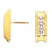 14K White or Yellow Gold Three-Stone Princess Cut Diamond Earrings - 0.60 Ct., 1.00 Ct., 1.50 Ct. or 2.00 Ct. (ALSO AVAILABLE WITH GEMSTONES)