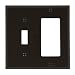 Leviton 80707 2-Gang 1-Toggle Decora/GFCI Device Combination Wallplate, Brown