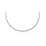 31zZoiMXgbL. SL160  Sterling Silver 3mm Omega Chain Necklace, 18
